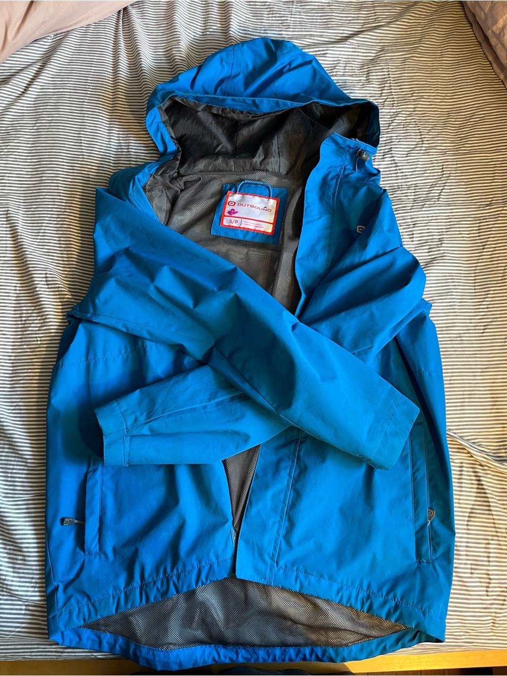 Men's Hooded Blue Raincoat – Lightweight Waterproof Jacket